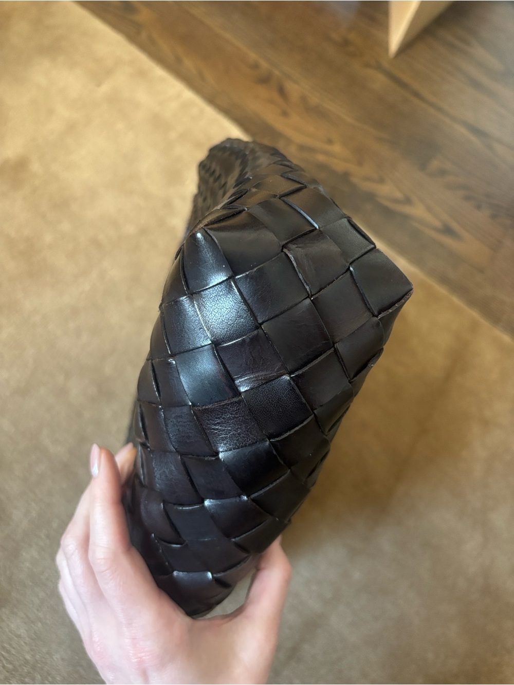 Dragon Diffusion Woven Leather Tote in Dark Brown - Picture 3 of 7